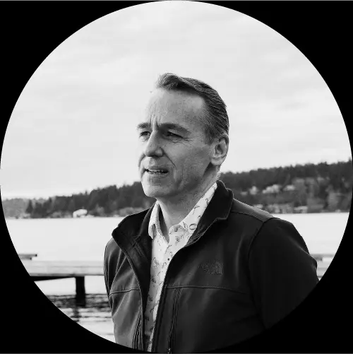 The principal, photographed at the waterfront in Seattle
